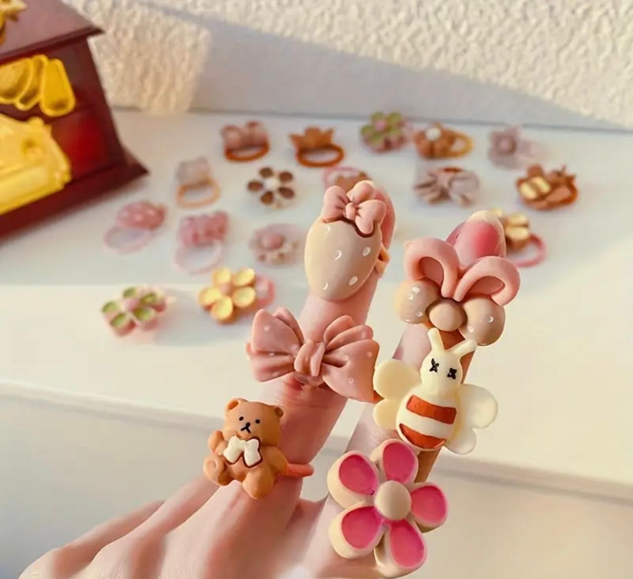 Cartoon-Theme Resin Hair Clips